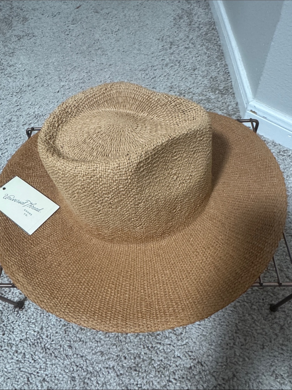 Straw Sun Hat - Brown Wide Brim